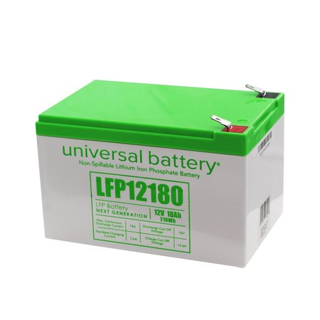 UPG Lithium LFP Battery, 12.8 V, 18Ah, in a 12Ah case, F2 (Faston Tab) Terminal 48044